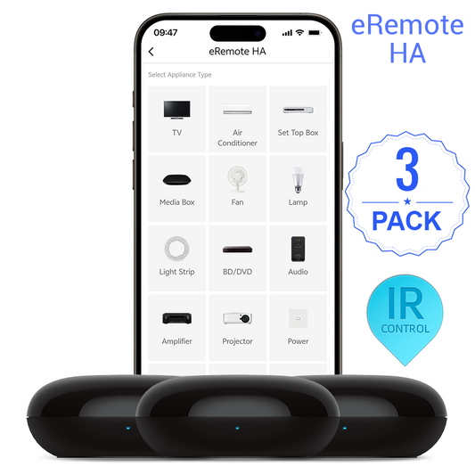 LinknLink eRemote HA: IR Blaster for TV, Aircon, STB, IR2MQTT Home Assistant, Compatible with Alexa, Google Home