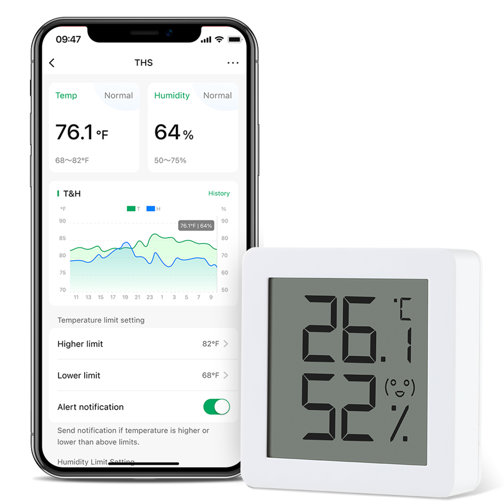 LinknLink eTHS2: Wireless Temperature & Humidity Monitor, Hub Required