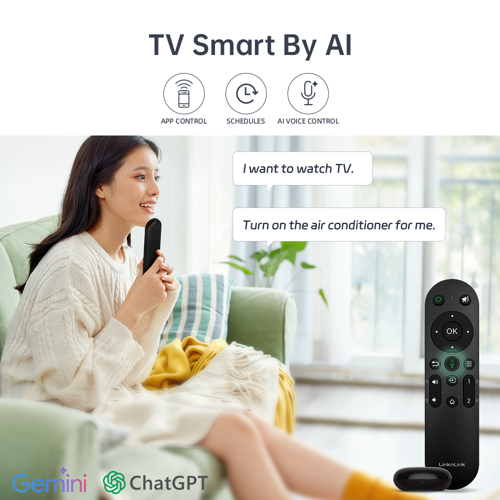 LinknLink eRemote TV Kit Pro: Universal Remote with Hub and App, Voice-Controlled via AI