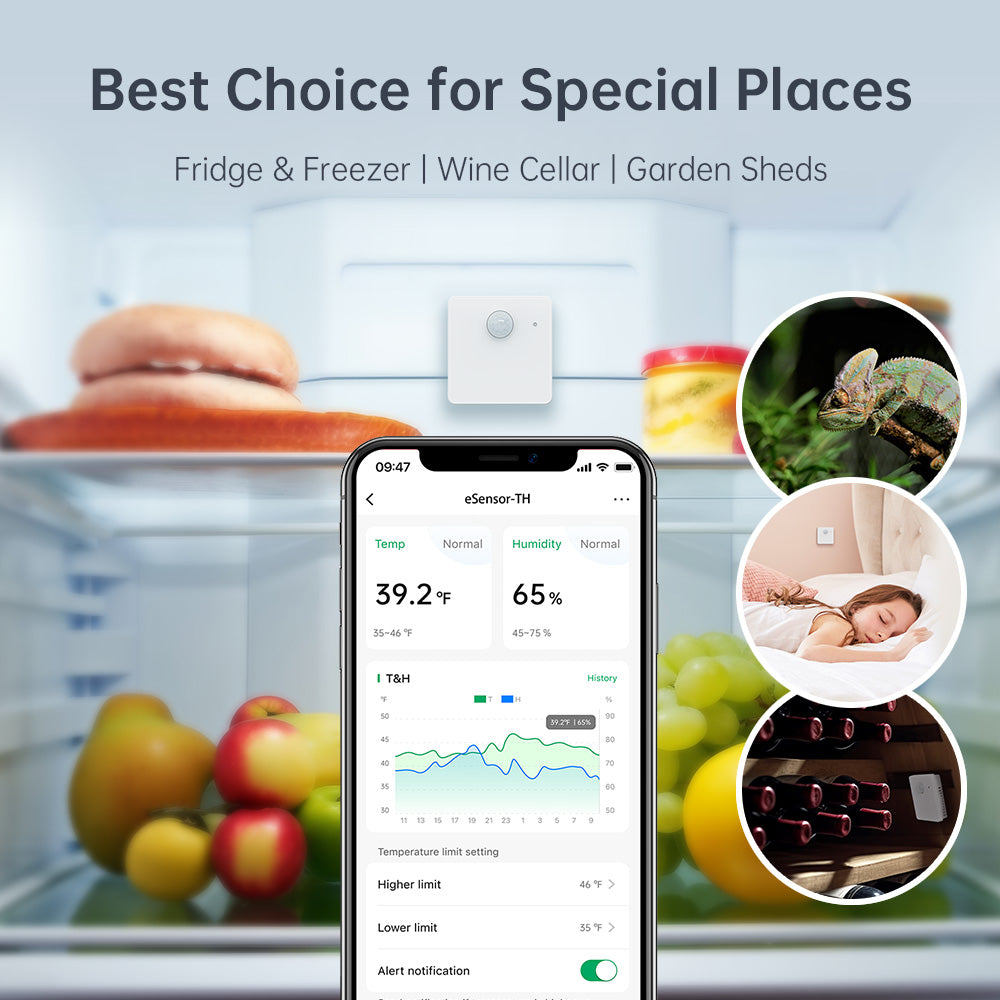 LinknLink Multi Sensor: Temperature and Humidity, PIR Motion Sensor, Brightness Sensor and Switch Button for Automations, Battery Power