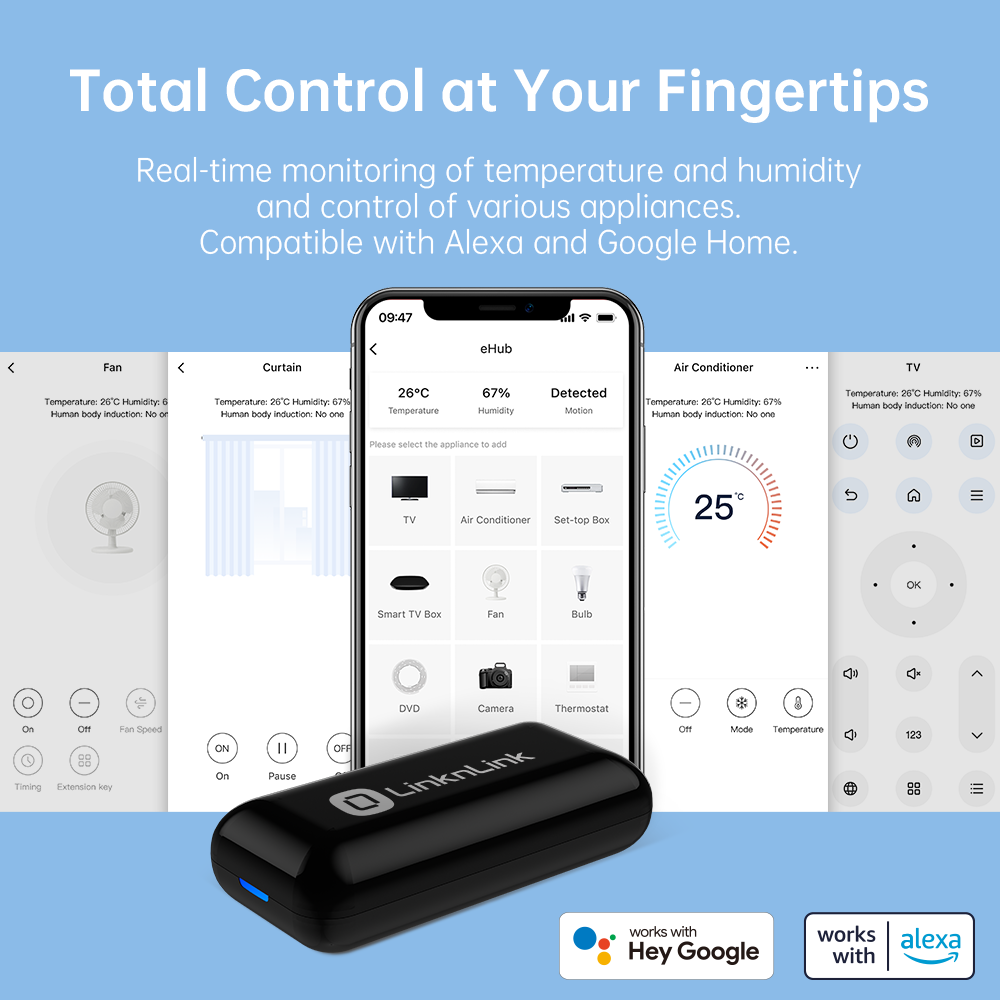 LinknLink eHub: IR and RF Control with Motion, Temperature, Humidity Sensors