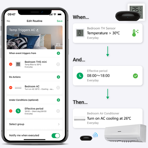 LinknLink eTHS2: Wireless Temperature & Humidity Monitor, Hub Required