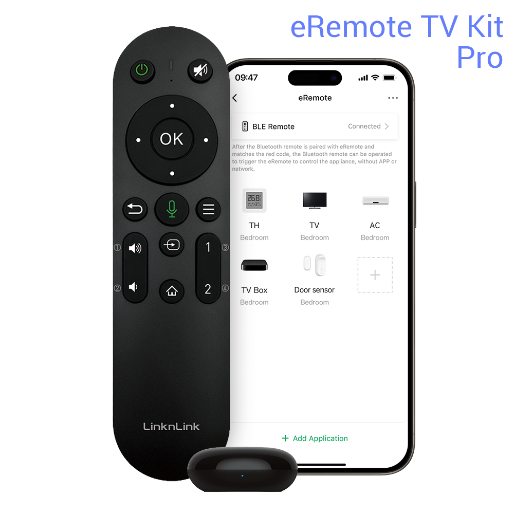 LinknLink eRemote TV Kit Pro: Universal Remote with Hub and App, Voice-Controlled via AI