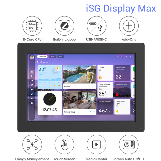 LinknLink iSG Display Max: All-in-One Super Gateway with Home Assistant Supports MQTT, Tuya, Zigbee, Matter