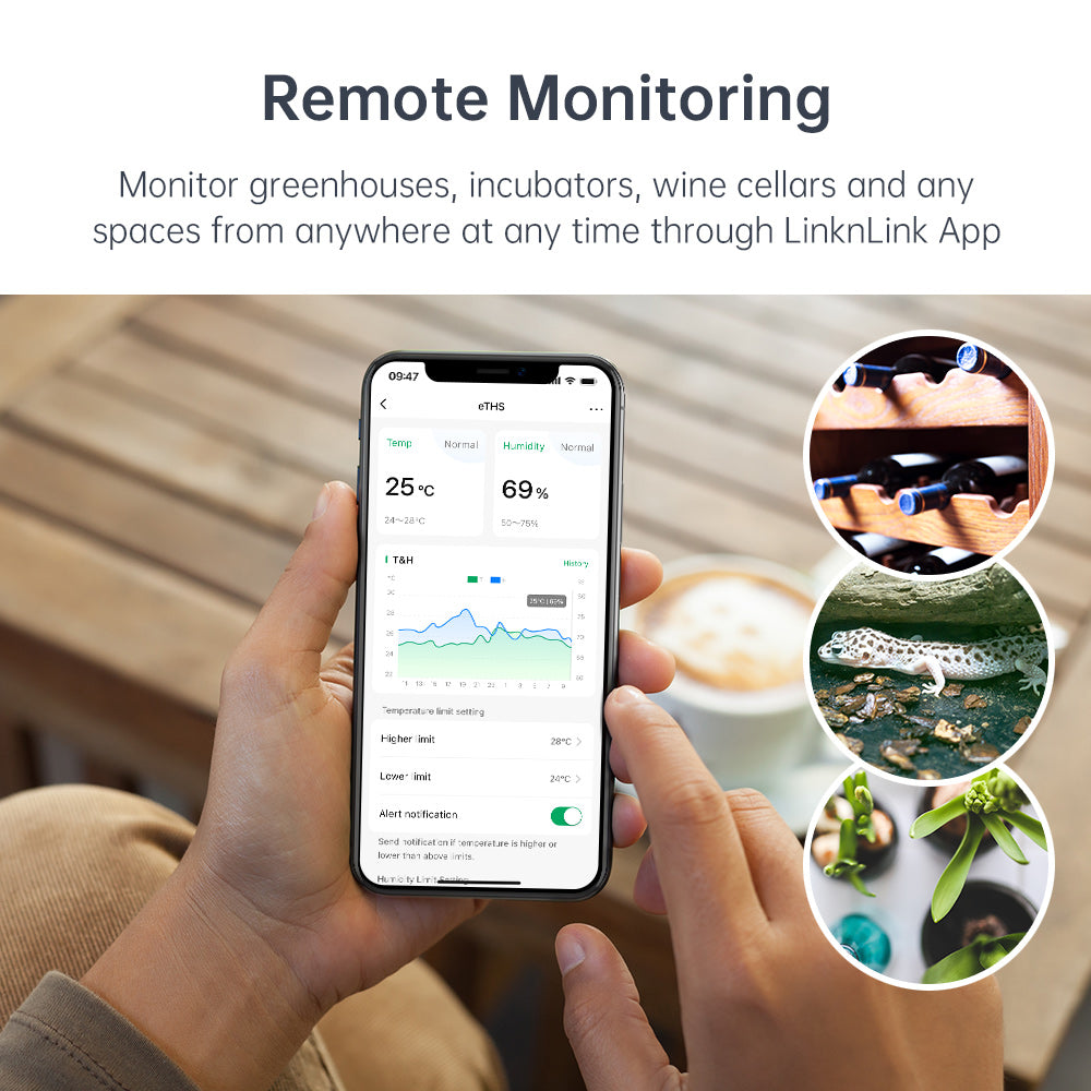 LinknLink Thermometer and Hygrometer eTHS