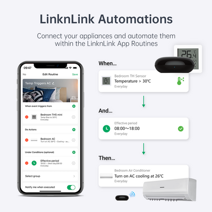 LinknLink Smart WiFi Universal Remote: IR Blaster for TV, Aircon, STB, Featuring Bluetooth BLE Smart Home Hub, Compatible with Alexa, Google Home