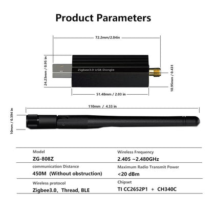 LinknLink ZG-808Z: Zigbee 3.0 USB Dongle, Supports ZHA, Zigbee2MQTT for Home Assistant and OpenHAB